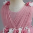 thumbnail image 4 of IBTOM CASTLE Toddler Flower Girls Tulle Dress Sleeveless Princess Tutu Dress Birthday Party Wedding Pageant Gown 9-12 Months Dusty Pink, 4 of 8
