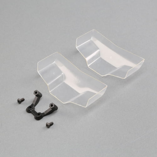 Team Losi Racing Low Front Wing Clear with Mount (2): 22 5.0, TLR330010