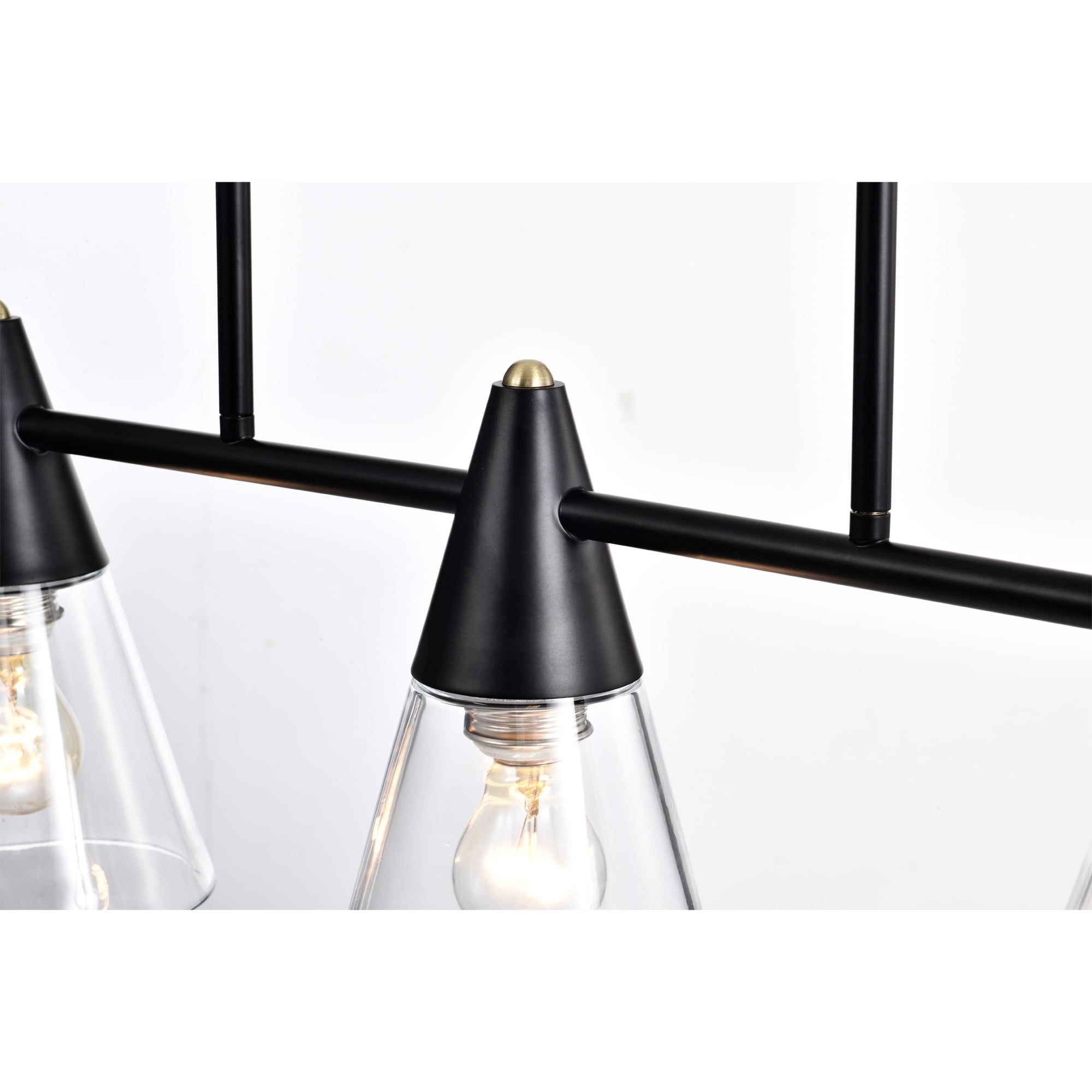 Mooncheeks 10 in. 5-light Indoor Matte Black Finish Chandelier with Light Kit