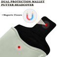 thumbnail image 3 of Haosy Sage Green Golf Mallet Putter Cover Strong Magnetic Leather Golf Club Headcover Closure, 3 of 7