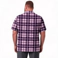 thumbnail image 6 of Big and Tall Polo Shirts for Men Quick Dry Breathable Polos for Men Casual Work Mens Polo Plaid Summer Classis Relaxed Fit Short Sleeve Golf Shirts Pink 4XL, 6 of 6