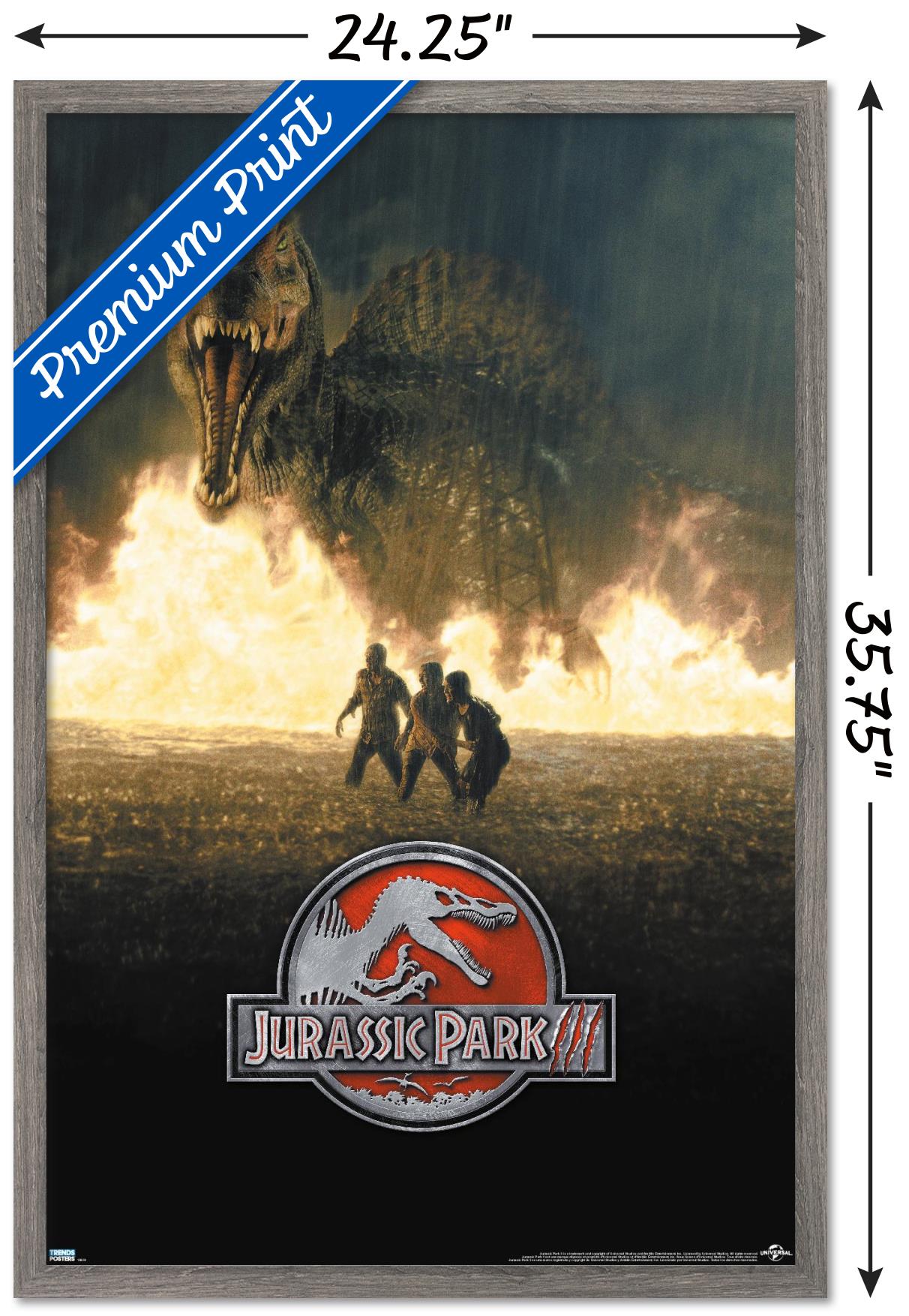 Jurassic Park 3 - Run Wall Poster, 22.375" x 34", Framed