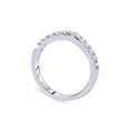 thumbnail image 2 of 1/3ct Curved Diamond Wedding Guard Ring 14K White Gold, 2 of 3