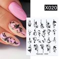 thumbnail image 1 of Calcomanías de agua para uñas con estampado de leopardo de línea abstracta de Harunouta, decoración deslizante de mármol con hojas de flores para el diseño de uñas de otoño Deng Xun unisex, 1 of 2