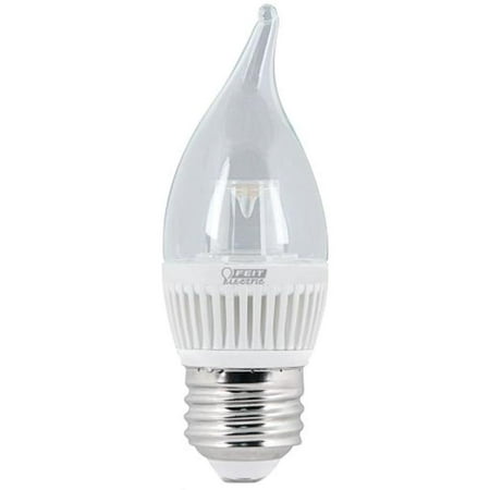Feit Electric BPEFC/DM/160/LED/ Dimmable LED Lamp, 3 W, 120 V, Flame Tip, Medium Screw (E26)