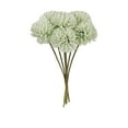 thumbnail image 2 of Holiday Saving Latrodar Fake Flowers in Vase Hydrangea Simulated Table Tennis Chrysanthemum Plant Fake Flower Bundle Lightweight Decoration Ornament Green 11.6x7.6 Inch, 2 of 5
