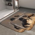 thumbnail image 2 of 1pc Two Horses in Combat Absorbent Non-Slip Bathroom Thickened Flannel Rug Decor,Soft,Quick Drying,Suitable For Indoor/outdoor Use,Bathrooms,Bedrooms,Kitchens,Terrace,Laundry Rooms,16"x24", 2 of 9