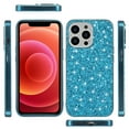 thumbnail image 2 of Cute Case for iPhone 12 / 12 Pro, Slim Glitter Bling Sparkly Shiny Slim Women Girls Hybrid Soft Smooth Shockproof Plating Bumper Protective Women Girls Shiny Case For iPhone 12 / 12 Pro, Blue, 2 of 6