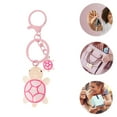 thumbnail image 3 of Ofertas Únicas 1 Pc Encantador Llavero de Tortuga Estiloso Accesorios para Bolsas 4.53″ Rosa Claro, 3 of 5