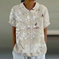 thumbnail image 2 of Chemise Décontractée pour Femmes avec Col à Revers et Imprimé Aquarelle pour Printemps Été Mode Quotidienne, 2 of 5