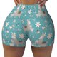thumbnail image 2 of Fotbe Teal Mama Llama Shorts Sin Costuras – Shorts Deportivos de Cintura Alta para Mujer, Elásticos para Gimnasio, Yoga, Running o Ciclismo-Large, 2 of 8