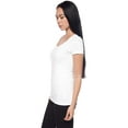 thumbnail image 3 of Women's & Juniors Plain Basic Scoop Neck T-Shirt Slim Top, 3 of 4