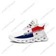 thumbnail image 1 of Zapatillas deportivas planas con bandera panameña para hombre y mujer, deportivas Aaron para correr, con cordones, de malla, hechas a medida, color blanco., 1 of 6