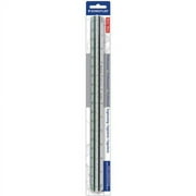 Staedtler Prof-quality Engineer's Triangular Scale - 12" Length - Aluminum - 1 Each - Silver | Bundle of 10 Each
