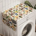 thumbnail image 1 of Mushroom Washing Machine Organizer, Pattern Types of Mushrooms Wild Species Organic Natural Food Garden Theme, Anti-slip Fabric Top Cover for Washer and Dryer, Multicolor, by Ambesonne, 1 of 1