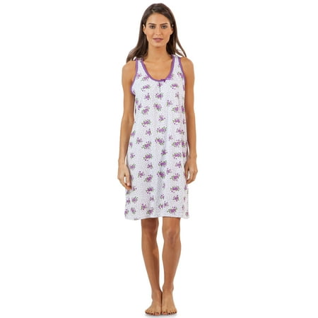 

Casual Nights Women s Poly Cotton Sleeveless Nightgown Chemise