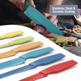 thumbnail image 3 of 13 Pcs Kitchen Knife Set, Stainless Steel Chef Knives with Sharpener & Blade Guards, Non-Stick Coating, Dishwasher Safe, Multicolor, 3 of 7