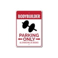 thumbnail image 2 of Bodybuilder Parking Novelty Sign, Metal Wall Decor - 10x14 inches, 2 of 4