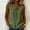 Army Green, variant on Women's U-Neck Tie-Front Sleeveless Top with Contrast Stitching, Relaxed Fit Casual Summer Blouse for Vacation and Everyday Wear