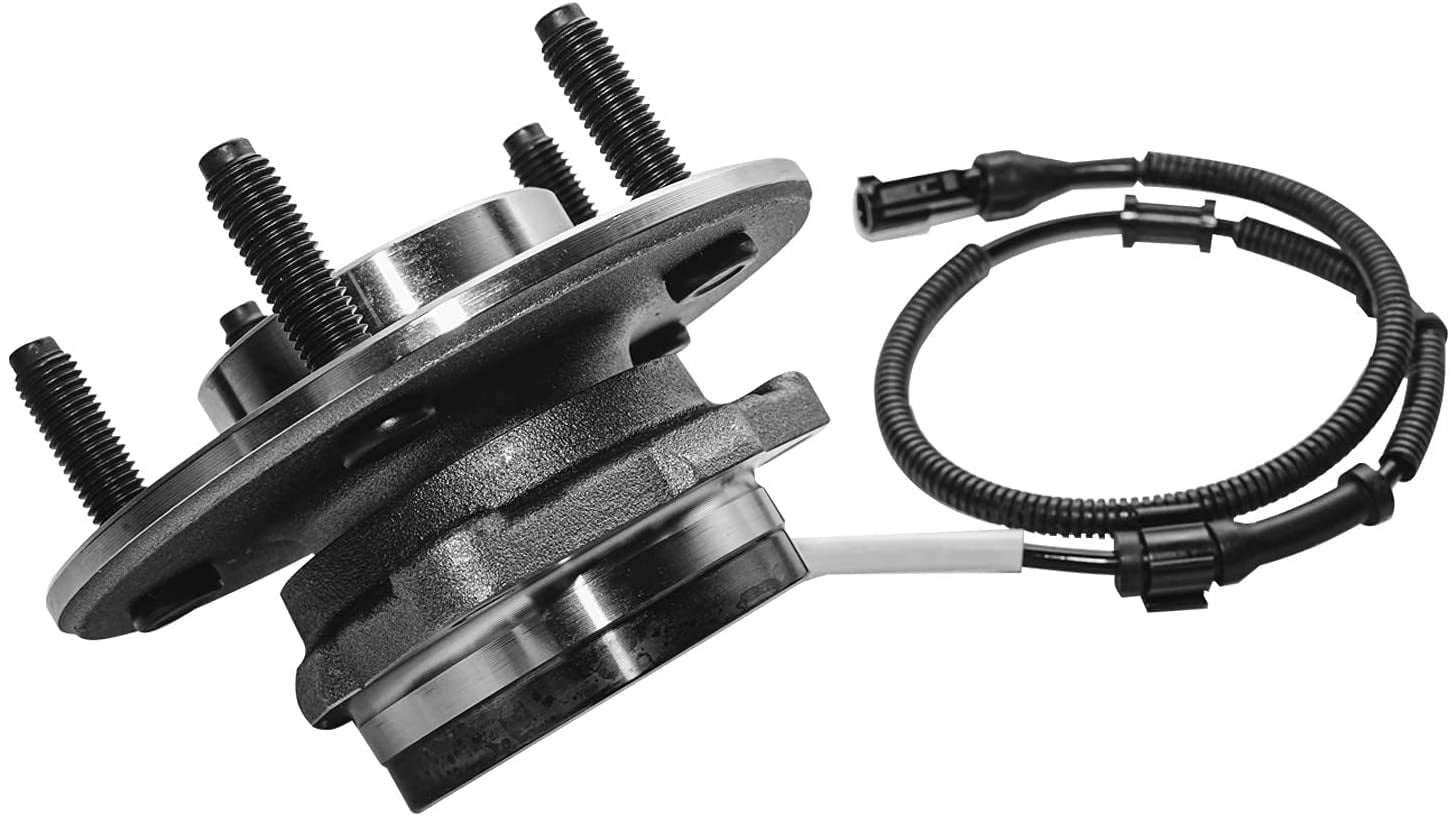 Detroit Axle - 4WD Front Wheel Bearing Hub for 2000 2001-2003 Ford F-150 [4-Wheel ABS], Replacement 2001 2002 F-150 [5 Stud, M14 Studs] Wheel Bearing and Hub Assembly