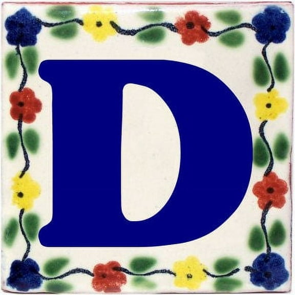 Bouquet Talavera Clay House Letter D, Set of 2 pcs