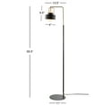 thumbnail image 5 of Safavieh Brendon Modern Angled 59.5 in. H Floor Lamp, Black/Brass Gold, 5 of 6