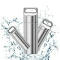 thumbnail image 3 of 304 Stainless Steel Waterproof Mini Sealed Can Pill Portable Container Sealed Can Small Tool Parts Storage Bottle With Keychain large size, 3 of 6