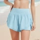 thumbnail image 4 of Gibobby Shorts Mujer Pantalones cortos de gimnasia para mujer V Stretch Push Up Yoga Shorts Booty Scrunch Fitness Pantalones cortos de cintura alta sin costuras Workout Sports(Aqua, M), 4 of 5