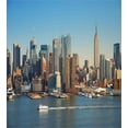 thumbnail image 3 of Ambesonne Urban Duvet Cover Set, NYC Skyline River Scenery, 2-Calking, Blue Brown, 3 of 3