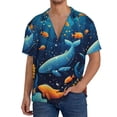thumbnail image 3 of Fotbe Whimsical Underwater Fantasy print Short Sleeve Button Down Shirts for Men Casual Summer Beach Wrinkle Free Shirt-Large, 3 of 7
