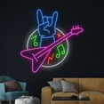 thumbnail image 3 of Rock Music Led Sign, Rock N Roll Neon Light, Electric Guitar Neon Sign, Music Instrument Led Light, 3 of 5