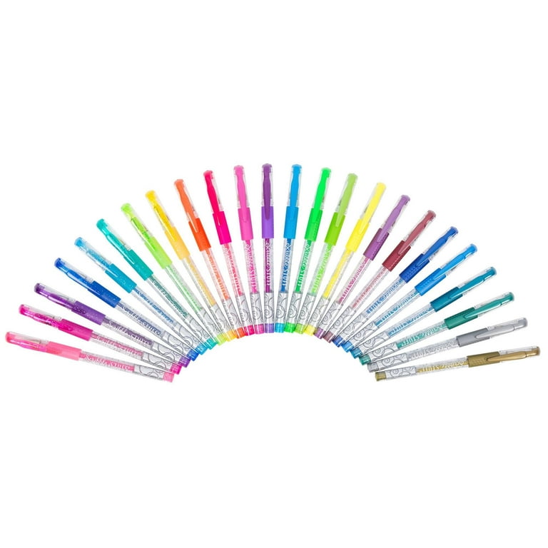 Scribble Stuff Metallic, Glitter, Neon Gel Pens, 24 Count