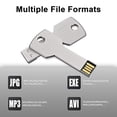thumbnail image 1 of RAOYI Lot de 10 Clé USB 2 Go USB 2.0 en Métal en Forme de Clé Clé Mémoire Clé USB Clé USB - Argent, 1 of 6