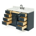 thumbnail image 6 of Ariel Hepburn 55 In. Rectangle Sink Vanity With 1.5 In. Carrara White Countertop In Midnight Blue, 6 of 9