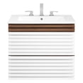 thumbnail image 5 of Modway Render 24" Wall-Mount Bathroom Vanity in White Walnut White, 5 of 9