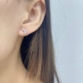 thumbnail image 2 of Cubic Zirconia Crawler Cartilage Labret Stud Earrings for Women Girls 925 Sterling Silver Crystal Leaf Tragus Monroe Climber Studs Lip Nose Ring Dainty Body Piercing Jewelry Gifts 16G, 2 of 2
