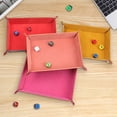 thumbnail image 5 of Huanledash Dices Storage Tray Foldable Anti-deformed Anti-fading Space Saving Storing Keys Faux Leather Four Corner Folding Dices Organizer Holder Desktop Decor, 5 of 8