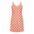 thumbnail image 6 of Ygbgbb Nightgowns for Women Summer Lightweight Comfy Mini Night Gowns Polka Dot Print Sleeveless Slip Dresses Loose Fit V Neck Sleep Shirts Orange L, 6 of 6