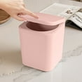 thumbnail image 7 of Small Trash Can with Lid, Mini Trash Can for Bathroom, Office and Bedroom, Small Bathroom Garbage Can with Swing Top, Compact Waste Basket for Desk, Dorm & Home, Pink - Xuniizn, 7 of 7