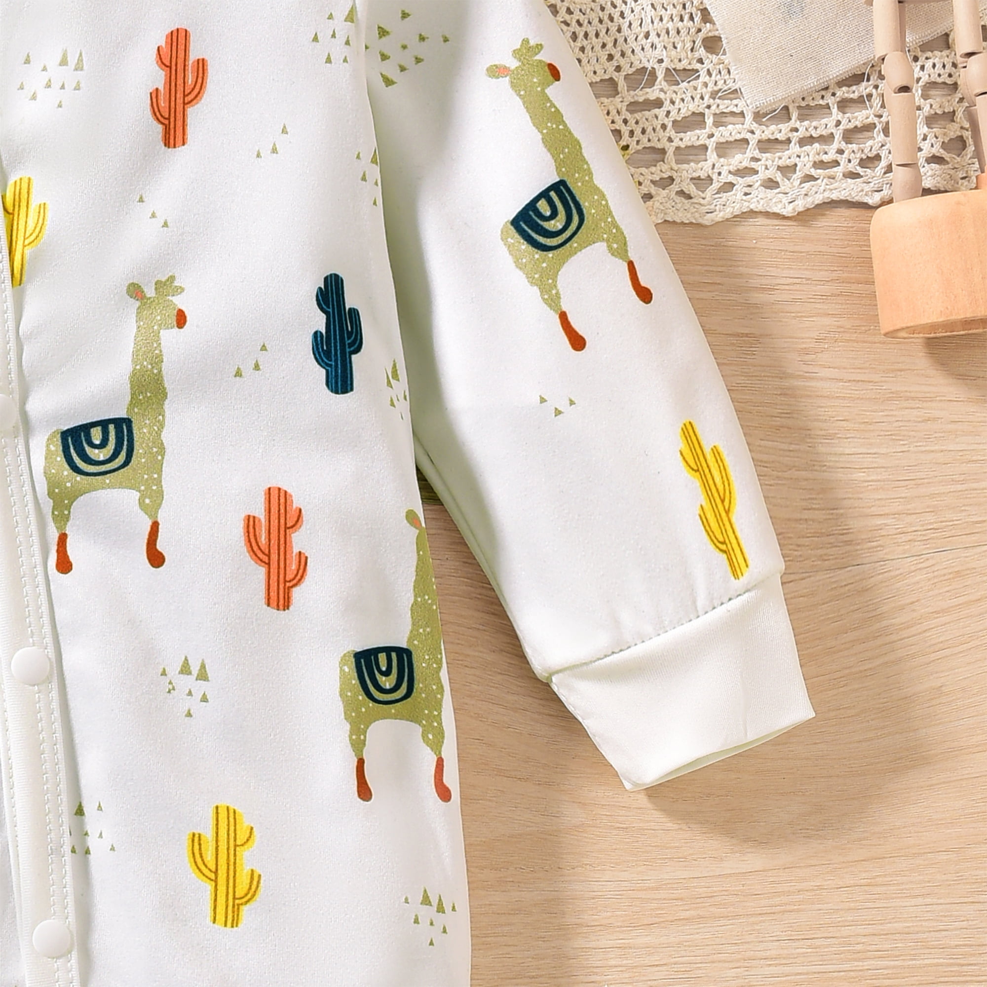 GEYEHUG Baby Boy/Girl Clothes Rompers Long Sleeve Printed One Piece Pajamas Cute Animal Pattern Unisex