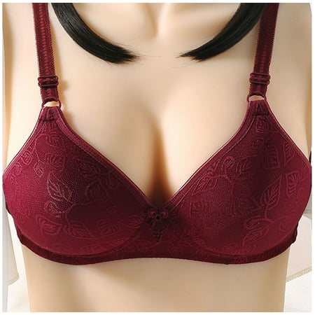 

TIANEK Lift Bra for Ladies Fashion Plus Size Strap Sexy Unpadded Hollow Out Full Cup Everyday Underwear Clearance