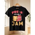 thumbnail image 2 of Pre-K Is My Jam Funny Back to School Graphic Tee for Women, Cute Toast Strawberry Print Short Sleeve T-Shirt, Preschool Teacher Casual Crew Neck Top, 2 of 6