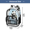 thumbnail image 2 of Iauyy Clear Backpack Heavy Duty PVC Transparent Backpack for College Workplace, Panda Playtime, 2 of 8