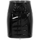 thumbnail image 2 of Womens Wet Look Patent Leather Pencil Skirts Lace-up Skirt High Waist Zipper Back Slim Fit Sexy Girls Skirts For Party Night OutL Gong Bohan LED, 2 of 2