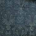 thumbnail image 3 of Clover 7 Piece Soft Polyester King Comforter Set, Jacquard Pattern, Teal- Saltoro Sherpi, 3 of 5