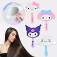 thumbnail image 2 of Sanrio Pull-Out Handheld Comb Cute Kuromi Integrated Mirror Comb Female Student Dormitory Portable Beauty Mirror, 2 of 7