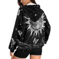 thumbnail image 2 of Renewold Sun Butterfly Black Women's Hoodie Sweatshirts Casual Jackets Hoodies Zip Up Drop Shoulder Long Sleeve Y2K Sweaters Jackets Top Sweatshirt Pullover Hoodie Womens Preppy Clothes, XL, 2 of 7