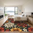 thumbnail image 3 of ODIKA 8'x10' Machine Washable Non-Slip Area Rug, Art Nouveau Burnt Orange High Traffic Rug, Orange, 953423, 3 of 7