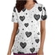 thumbnail image 1 of TaTaai Valentine Graphic Women Scrub Top Soft Cotton Relaxed Fit Short Sleeve V Neck Front Pocket Breathable Comfort Medical Work Casual Blouse Gift, 1 of 5