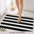 thumbnail image 3 of Black Striped Door Mat&nbsp;Indoor Outdoor Entrance,Non Slip Small Rug for Kitchen Bathroom Entryway Rug,Modern Simple Monochrome Geometric White Washable Doormat Floor Mat for Office Home 16x24 Inch, 3 of 8